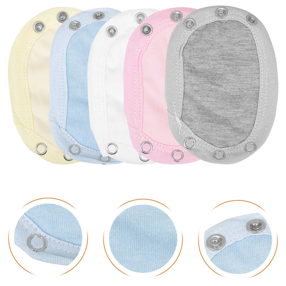 5Pcs Baumwolle Body Extender Snap Warme Baby Strampler Verlängerung Stück Vielseitig Verwenden Kinder Körper Anzug Extender Snap Neugeborenen Snap.