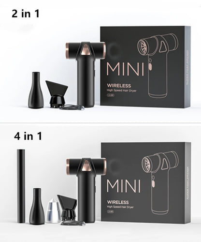 New Wireless Hair Dryer Multifunctional Outdoor Barbecue Carbon Blowing Dust Removal Portable Charging High Speed Hair Dryer