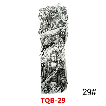 16 Designs Full Arm Temporary Tattoo Sleeve Waterproof Tattoos For Cool Men Women Tattoos Stickers On The Body Art #272596