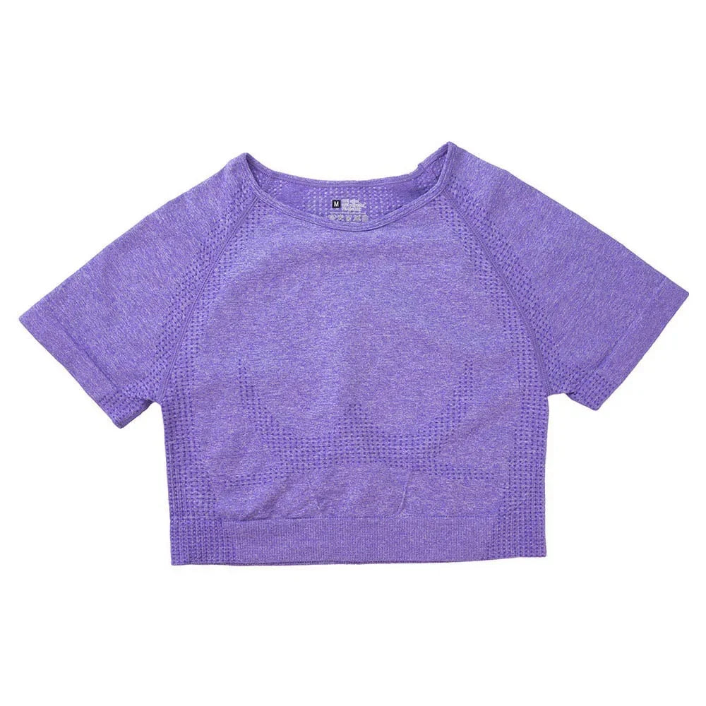 Seamless Yoga Suit Women's Long Sleeve Jacquard Sports High-Waisted Tightening Leggings Fitness Top Origin China