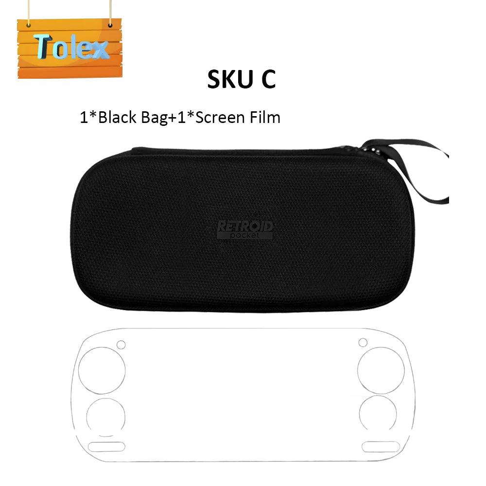 Retroid Pocket 5 Shell Cover and Bag Compatible Handheld Game Console Portable Carry Bag Protected RP5 Suitable in Packed.