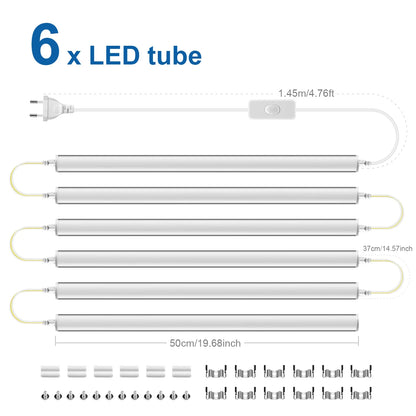 50cm T5 LED Tube Light AC85-265V, 2835 SMD Eye Protection No Flicker, Replace Fluorescent Light for Home, Office, Shop, Hotel.