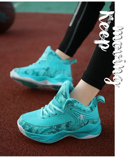 Basketball Shoes for Kids Sneakers New Boys Brand Thick Sole Non-slip Children Sports Shoes Child Boy Basket Trainer Shoes