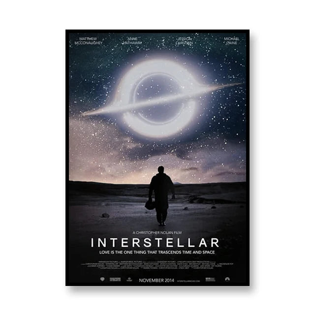 Interstellar Movie Poster Astronaut Outer Space Canvas Wall Art Print Mural Home Decor Movie Lover Gift Unframed.