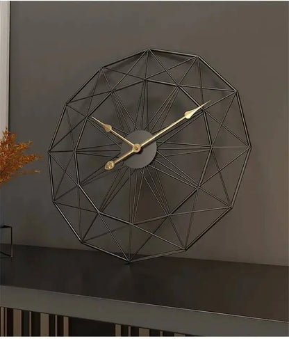 Wand für Design, großes Zimmer, 50 cm, geometrisches Büro, Eisen, Vintage-Industriestil, Uhr zum Aufhängen, Heimuhr, Dekoration, modernes Wohnen