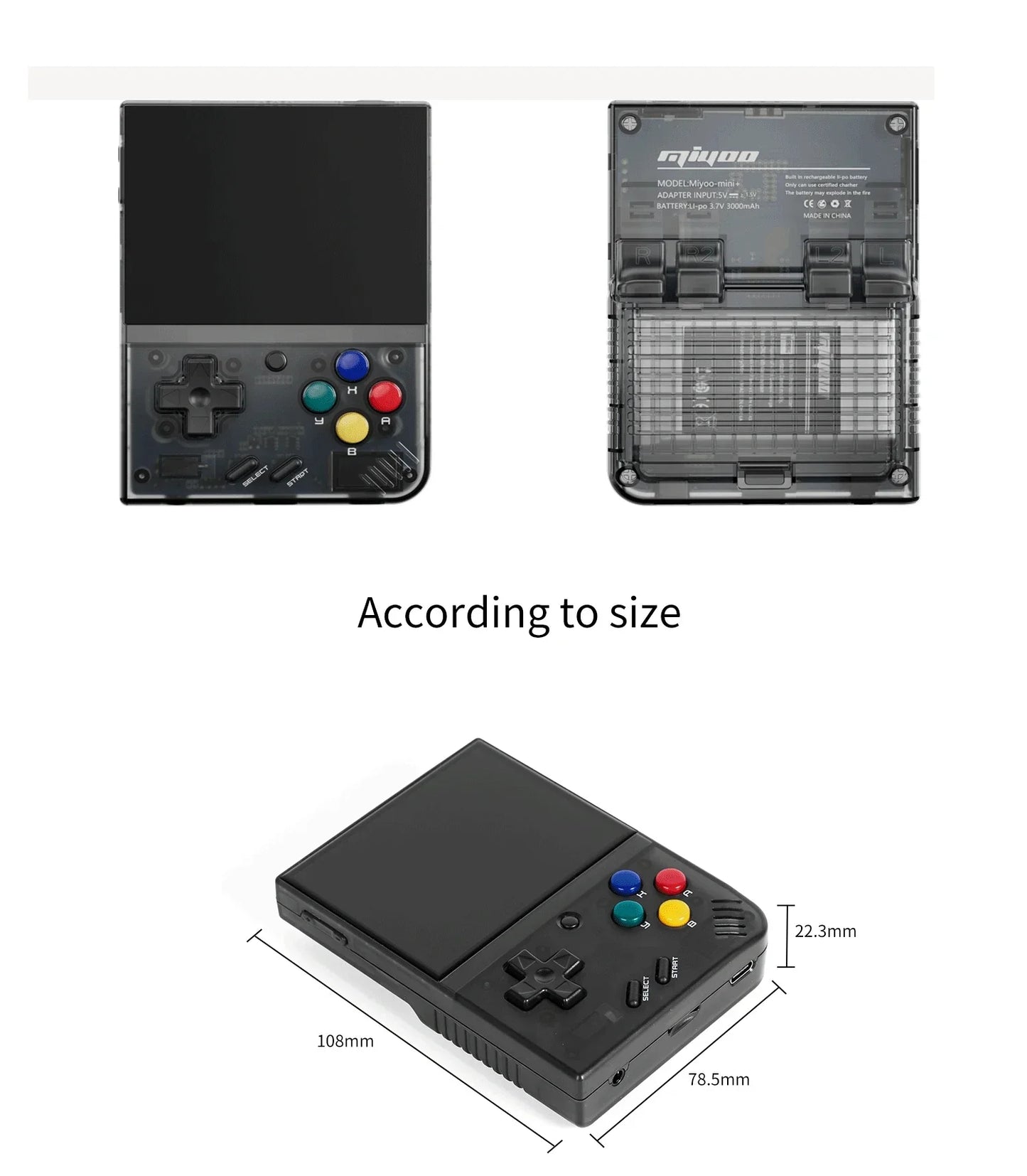 MIYOO Mini Plus Portable Retro Handheld Game Console V2 Mini+ 3.5 Inch IPS Screen Classic Video Game Console Linux System Gift.