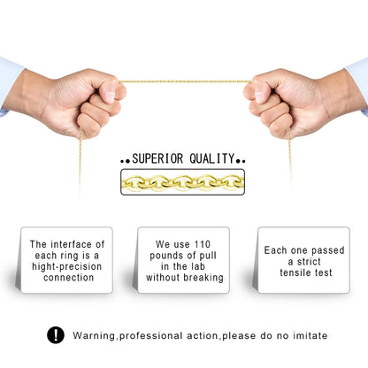 KISS MANDY Genuine 925 Sterling Silver Bead Chain Necklace for Women Fashion Cable Neck Chain 18K Gold Handmade Jewelry SC06.