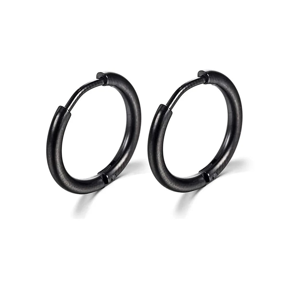2022 New Simple Stainless Steel Small Hoop Earrings for Women Men Cartilage Ear Piercing Jewelry Pendientes Hombre Mujer.