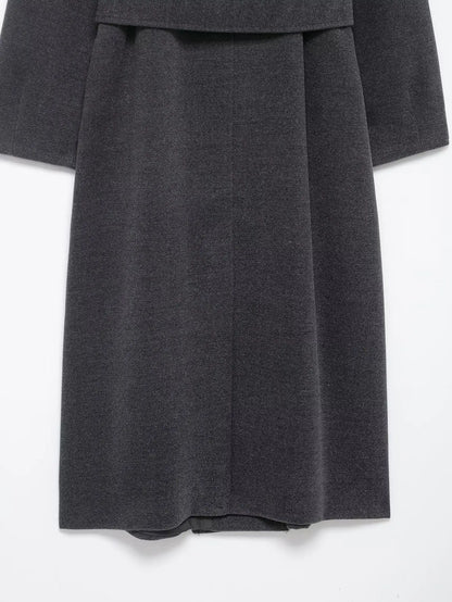 TFMLN Lange Mäntel für Damen mit Stehkragen, 2025, Winter, neuer Trenchcoat mit Gürtel, Vintage, einfache Oberbekleidung, elegante Mode, weiblich