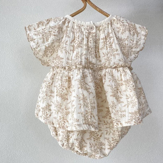 2024 neue Sommer Kleinkind Baby Body suits ärmellose Baumwolle Druck Neugeborenen Baby Overall 0-24m Kinder kleidung
