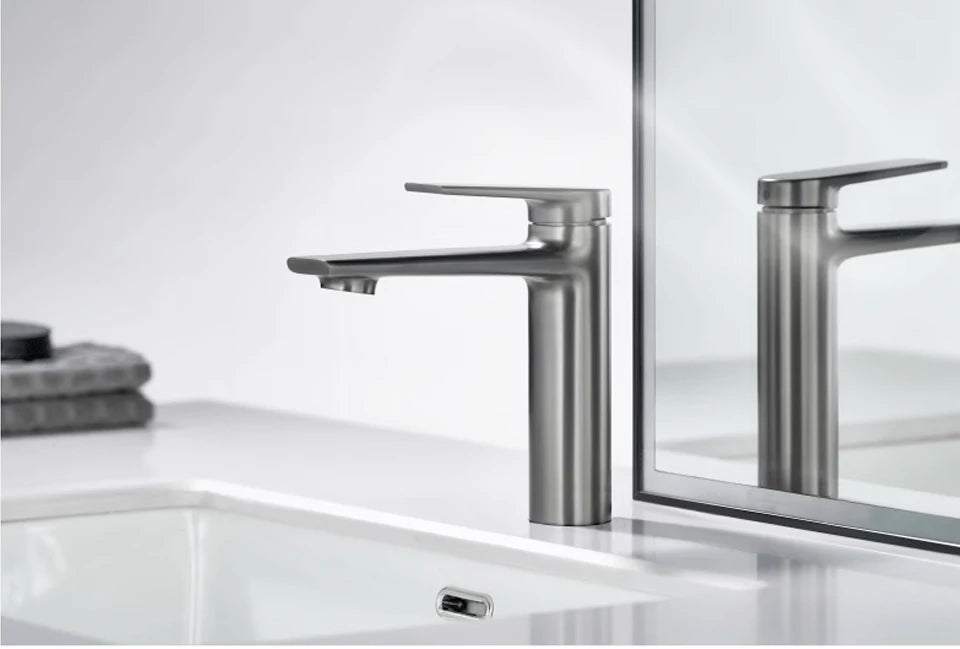 VGX Bathroom Faucets Luxury Gold Basin Mixer Sink Faucet Gourmet Washbasin Tapware Hot Cold Water Tap Brass Chrome Black Grey