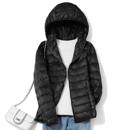 13 Farbe Neuankömmlinge Frauen Mode kurze ultraleichte dünne packbare Puffer Jacken weibliche süße Stil koreanische Daunen mäntel