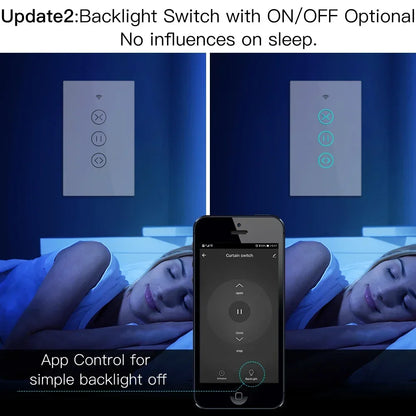 US EU WiFi RF433 Smart Touch Vorhang Rollos Motorschalter Tuya Smart Life App Fernbedienung Funktioniert mit Alexa Google Home.