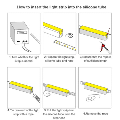 T0511/0513/0515 LED Neon Rope Tube 5050 flexible Led Strip Light Silica Gel silicone hose for WS2812 WS2815 8/10/12mm PCB Lights.
