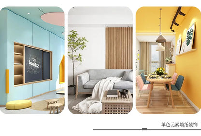 Matte PVC Vinyl Self Adhesive Wallpapers Furniture Renovation Films White DIY Decorative Kitchen Cabinet Waterproof Wall Sticker