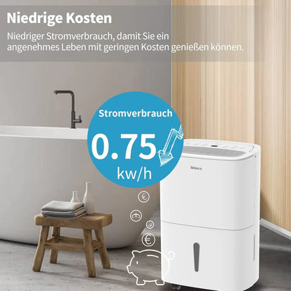 SHINCO 50L Wifi Dehumidifier with Pump, for 165 m³ (55 m²) Rooms, 7 L Water Tank, Activated Carbon Filter, Energy Saving, Automa.
