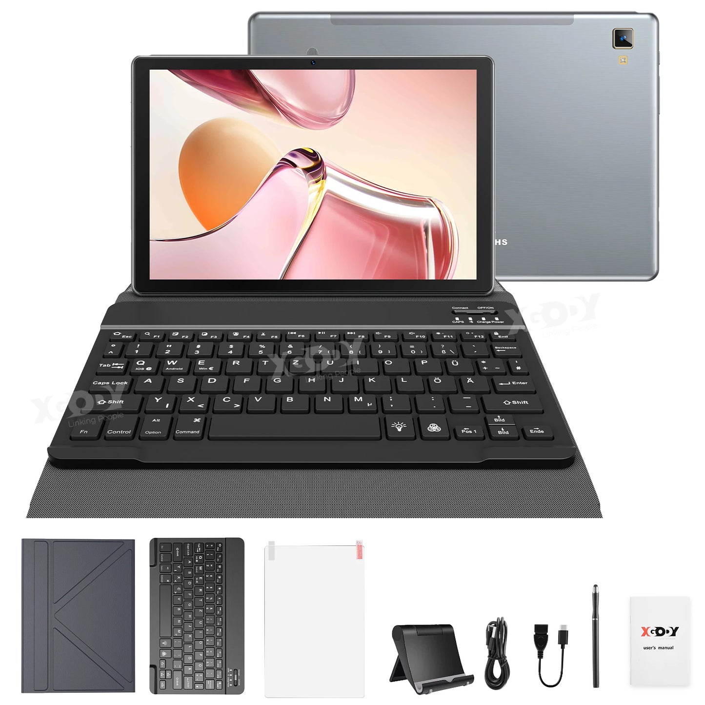 XGODY Newest P60 PRO Tablet Android 15 24GB(8+16)+256GB Octa core Dual SIM 4G LTE Free Keyboard Case/Charger 10.1 inch 8000mah.