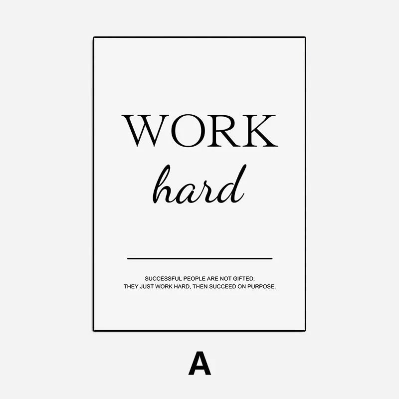 Modern Living Room Simple Decorative Picture Inspirational Wall Art Poster Print Positive Quote Painting on Canvas Home Decor