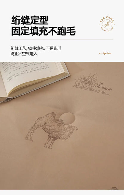 2025 new thickened polished camel hair quilt winter quilt student spring and autumn universal warm quilt in all seasons