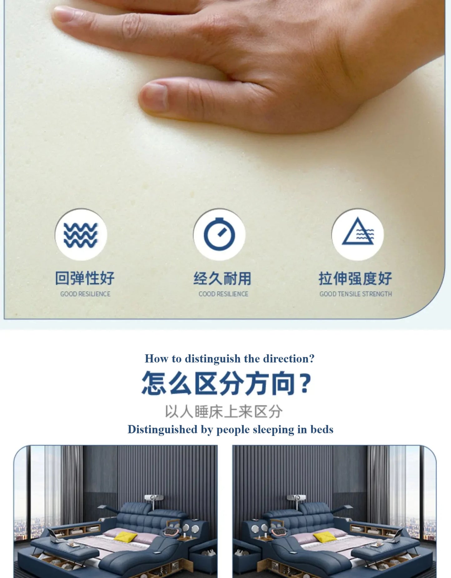 Nordic Smart Modulares Doppelbett Master Storage Luxus Designer Doppelbett Multifunktionale Leder Camas Ehe Möbel