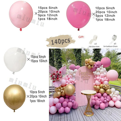 Macaron Rosa Ballon Girlande Bogen Kit Hochzeit Geburtstag Party Dekor Kinder Roségold Latex Ballons Babyparty Dekorationen Kette