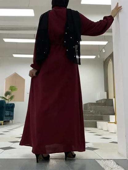Ramadan Eid Red Abaya Damen Dubai Islamic Women Muslim Modest Dresses Kebaya Kaftan Robe Musulmanes Femme Vestidos Para Mujer.