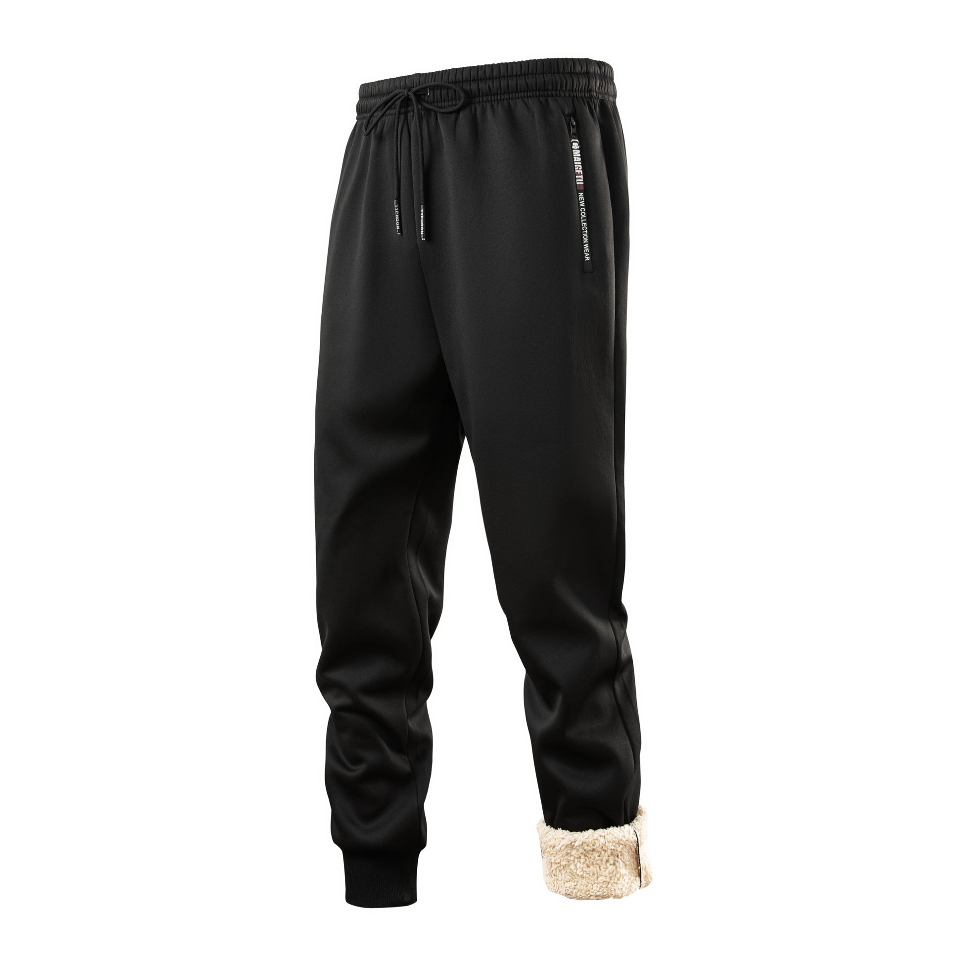 Mens Casual Pants Autumn Winter Fleece Sweatpants Men Running Jogger Sports Gym Trousers Fashion Solid Color Workout Long Pants.