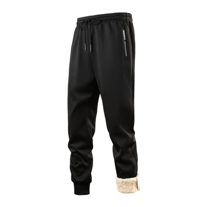 Mens Casual Pants Autumn Winter Fleece Sweatpants Men Running Jogger Sports Gym Trousers Fashion Solid Color Workout Long Pants.
