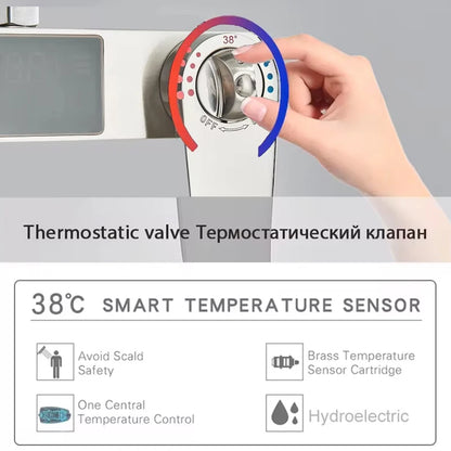 Chrome/Black Brass Shower Faucets Bathroom Shower Mixer Faucet Shower System Rainfall Shower Set Shower Spray For Bathroom