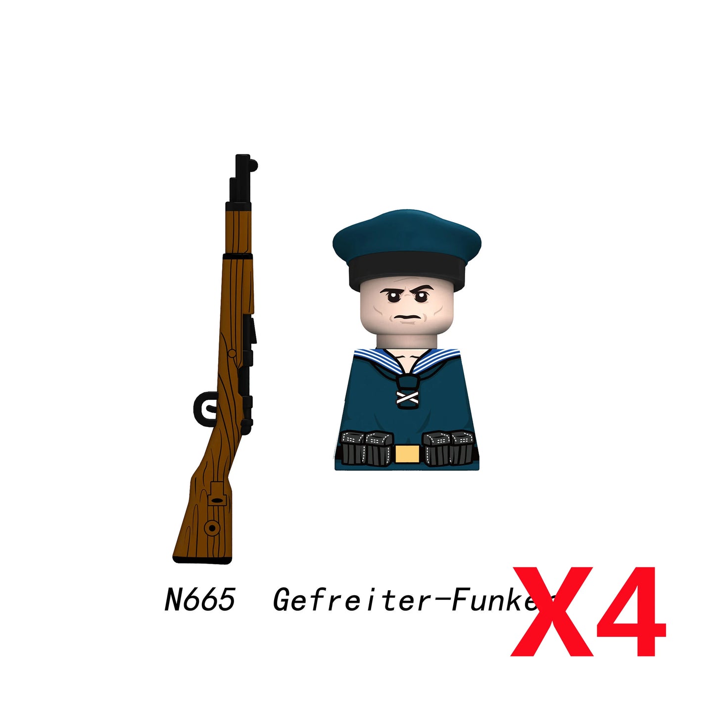 Military WWII Figure Building Blocks Accessories MP40 Rocket Launcher MG42 Officer Army Camouflage Soldier Pzf 98K Toy Gift N029