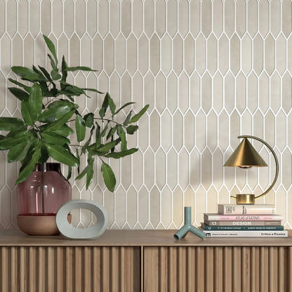 10 Pcs 3D Wall Panels, Peel and Stick Backsplash Tiles, Long Hexagon 3D Decorative Tiles for Interior Decor 30 X 30cm