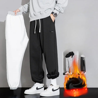 Winter Pants Men Stretch Fleece-lined Jogger Trouser Male Thick Warm Sport Large Size Big Plus 7XL Work Sportswear Sweatpant 8XL.