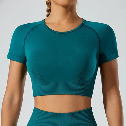 In-stock Women's Yoga Suit Five-piece Set Seamless Fitness Wear For Running Sports Top Leggings From Mainland China