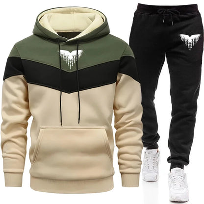 Viking Raven Men's Tracksuit Hoodie Sweatpants Urban Casual Fashion Sportswear Autumn Winter Home Outdoor Comfort Warm Outfit.