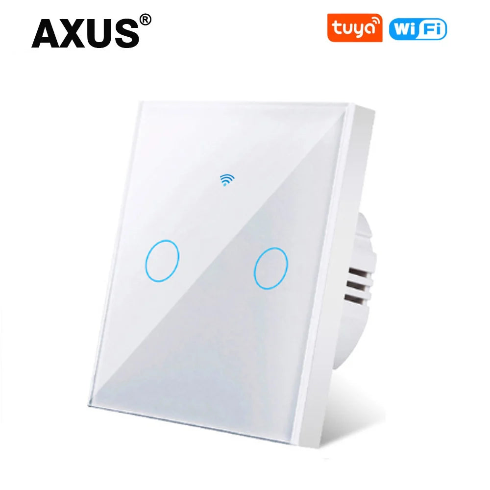 AXUS EU WiFi Smart Licht Schalter Touch Schalter RF433 Kein Neutralleiter Smart Home Leben Tuya App Steuerung Unterstützung Alexa Google Hause