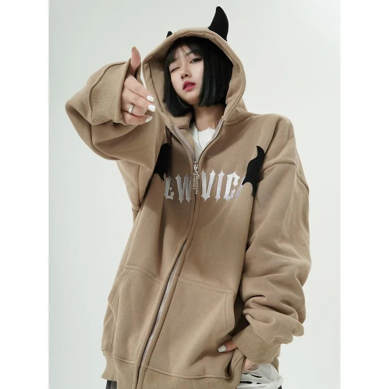 Deeptown Kawaii Duck Hoodies Women Long Sleeve Cute Tops Emo Clothes Korean 2023 Fashion Winter Yellow Casual Pullover Soft Girl.