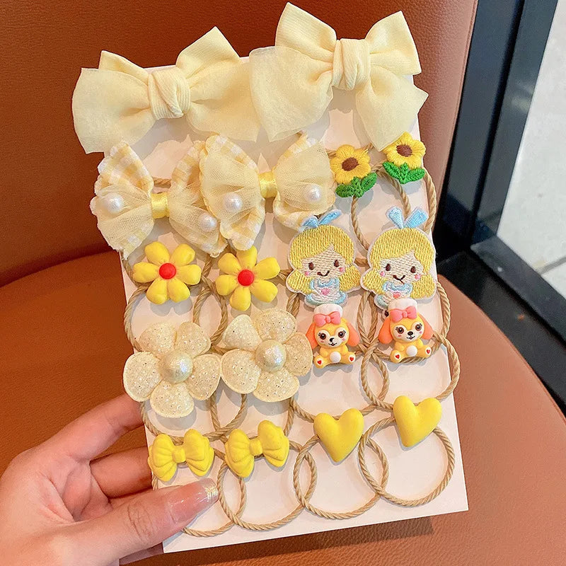 Flower Bow Tie Leather Band Headband Sweet Hair Accessories Baby Does Not Hurt Hair Lovely Headwear Hair Loop