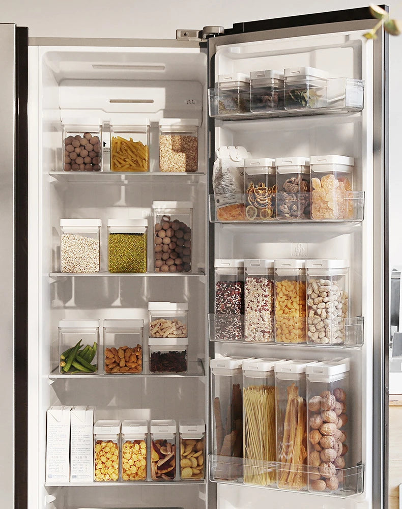 Pasta Storage Box Transparent Plastic Grain Seal Tank Spaghetti Storage Container Moisture-Proof Snack Jar Kitchen Food Tank.