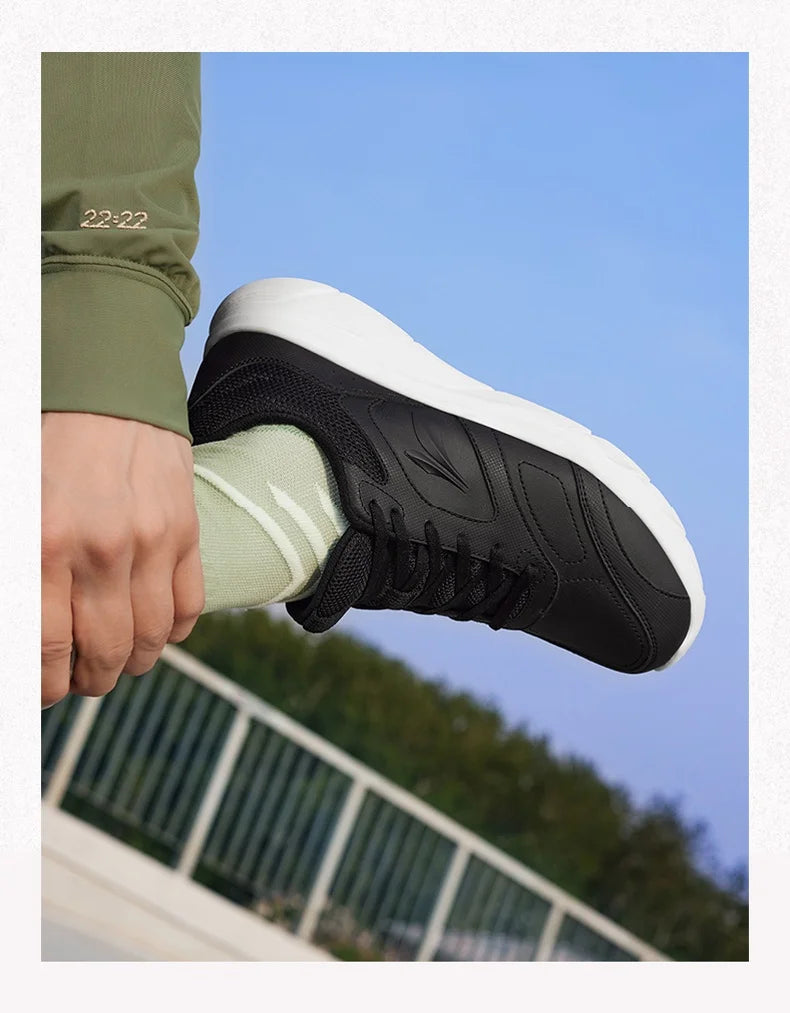 361 Degrees Men Running Shoes Lightweight Cushioning Leather Waterproof Casual Rebound Jogging Non-Slip Sneakers male 672432227.