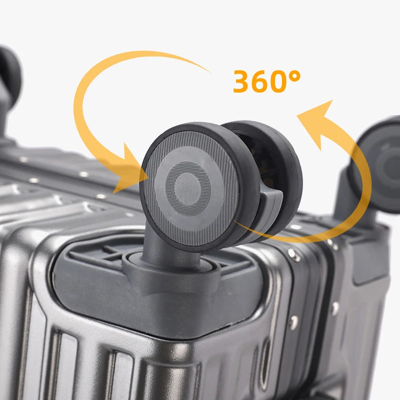 Studentenkoffer mit Aluminiumrahmen, großes Fassungsvermögen, Trolley-Koffer, neue, starke und langlebige Passwortbox, Herren- und Damen-Universalrad.