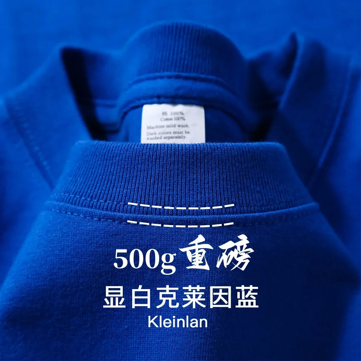 500g Heavy Cotton Solid Color Short-sleeved T-shirt Men's and Women's Same Body Shirt Inner Top Men's Half-sleeved T-shirt.