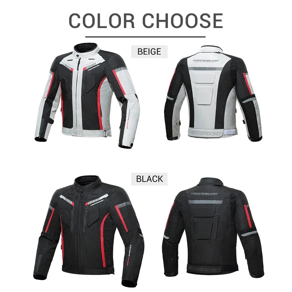 Best Selling Waterproof Motorcycle Jacket Man Racing Suit Wearable Motorcycle Jacket Motorcycle Pants Moto with EVA Protection.