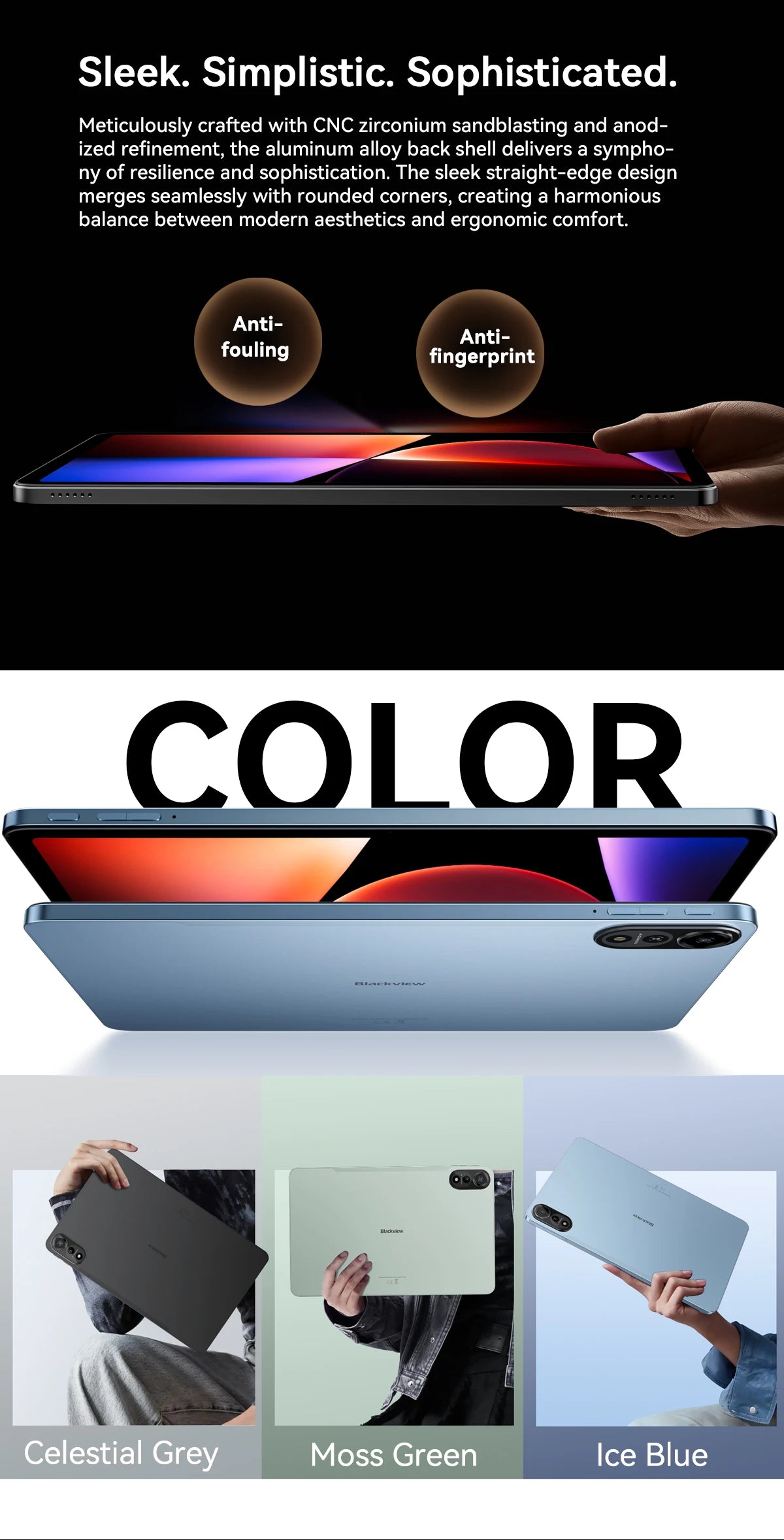 Blackview MEGA 2 Android 15 Tablet 12 inch 2K Display 36(12+24)GB 256GB Unisoc T615 9000mAh Battery Widevine L1 Pad PC.