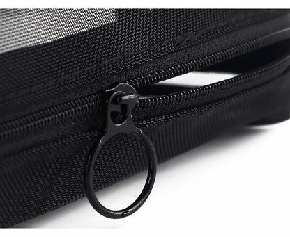 1pcs Transparent Mesh Zipper Cosmetic Bag Women Necessary Organizer Fashion Small Large Black Toiletry Bags Makeup Pouch Case.