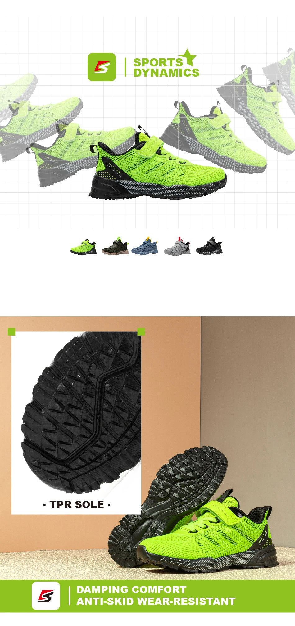 Baasploa Children Running Shoes Fashion Lightweight Boys Sport Sneakers Breathable Mesh Tenis School Shoes for Boys Kids Sneaker.