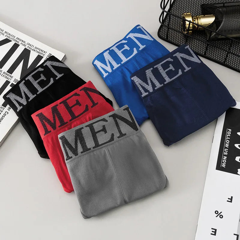 4pcs Mens Sexy Briefs Teenager Sport Underwears Plus Size Fat Men's Underpant Panties Students Breathable Fashion Casual Panties.