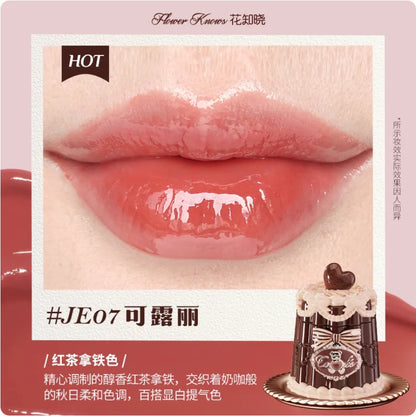 Flower Knows The Sweetie Bear Collection Coating Lip Jelly Lip Cream 5ml Lip Makeup Professional Cosmetics