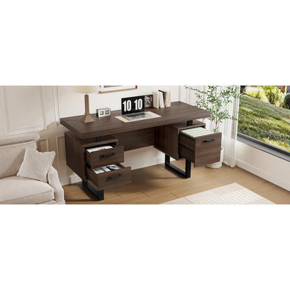 Moderner Schreibtisch mit integriertem MDF-Desktop, geräuschloser Schublade, ideal für Heimbüro und Arbeitszimmer, praktischer Arbeitsplatz