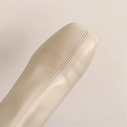 Winter Fashion Square Toe High Heel Women Ankle Boots Street Style Banquet Party Mordern Short Booties Zapatos De Muje