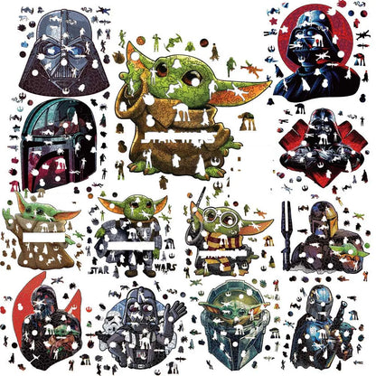 Movie Characters Wooden Puzzle Film Star Wood Jigsaws 2D Magic School Badge Character Jigsaw Toys for Kids.